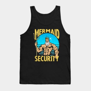 mermaid security - funny merman and mermaid dad Tank Top